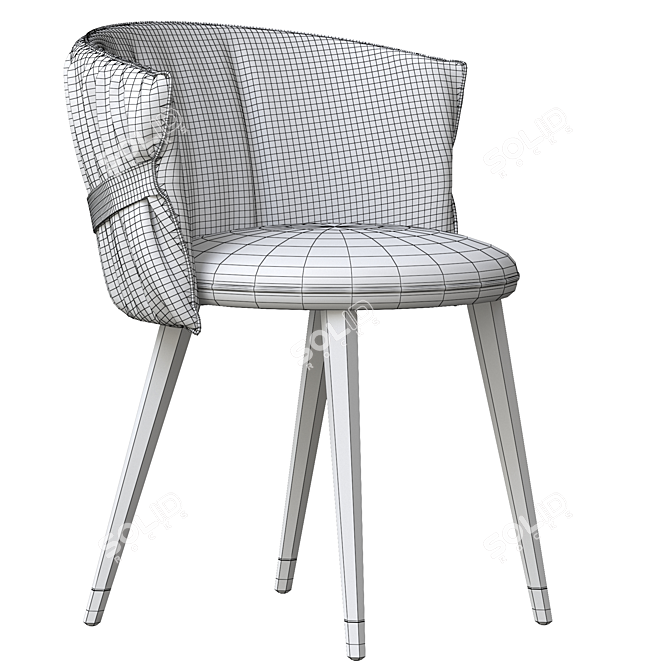 Sleek Kinter Armchair 3D model image 6