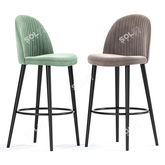 Lily Bar Stool Table: Stylish and Functional 3D model image 2