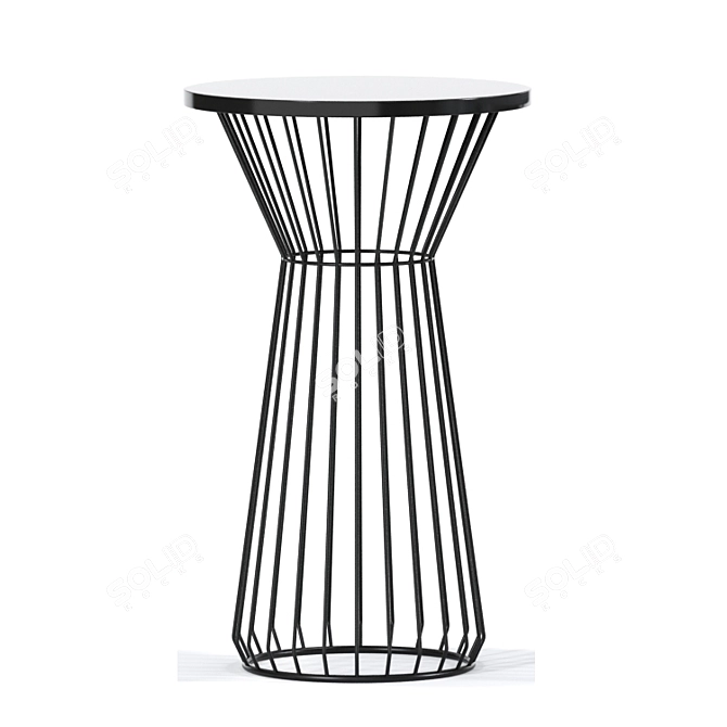 Lily Bar Stool Table: Stylish and Functional 3D model image 3