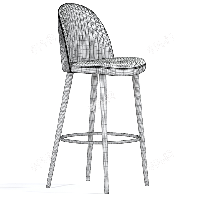 Lily Bar Stool Table: Stylish and Functional 3D model image 4