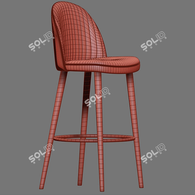 Lily Bar Stool Table: Stylish and Functional 3D model image 6