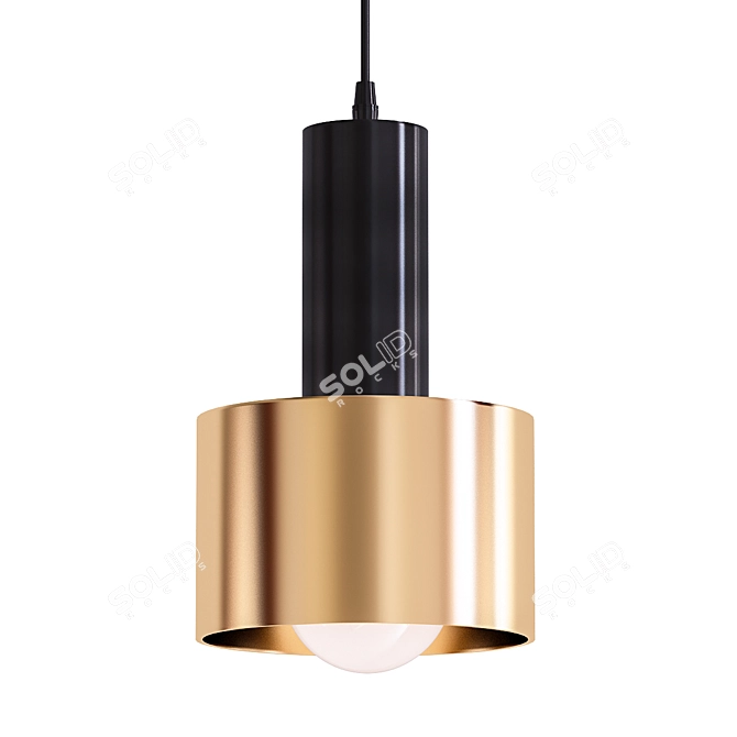 Modern Metal Hanging Pendant 3D model image 1