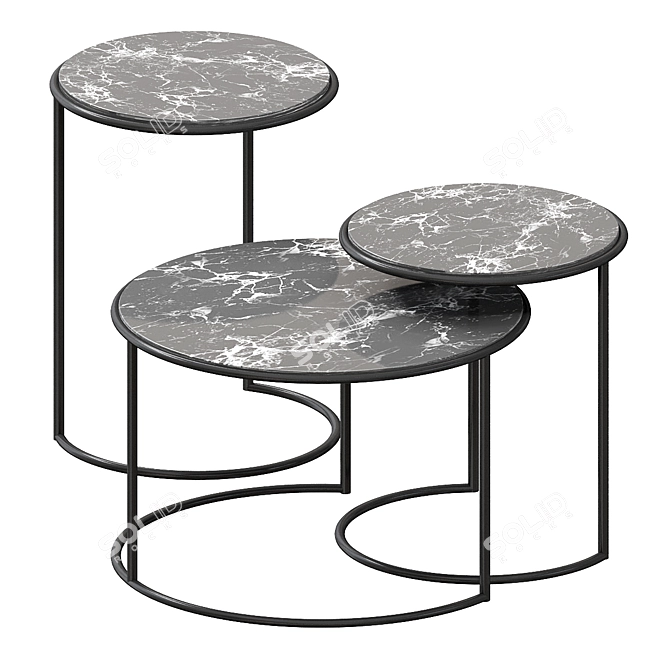 Sleek & Stylish: 10 Modern Coffee Tables 3D model image 2