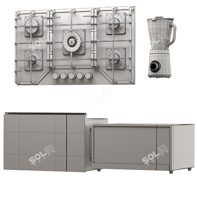 Indurama Kitchen Appliances Set 3D model image 6