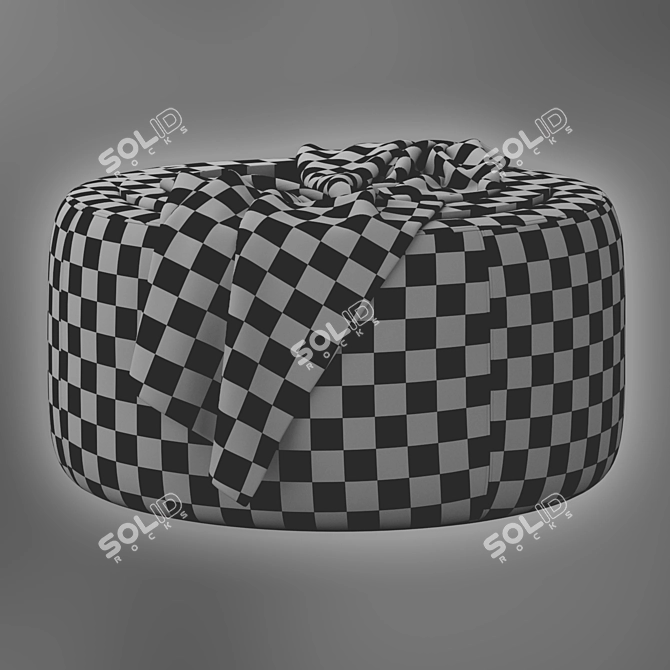 Luxurious Fabric Storage Ottoman 3D model image 6