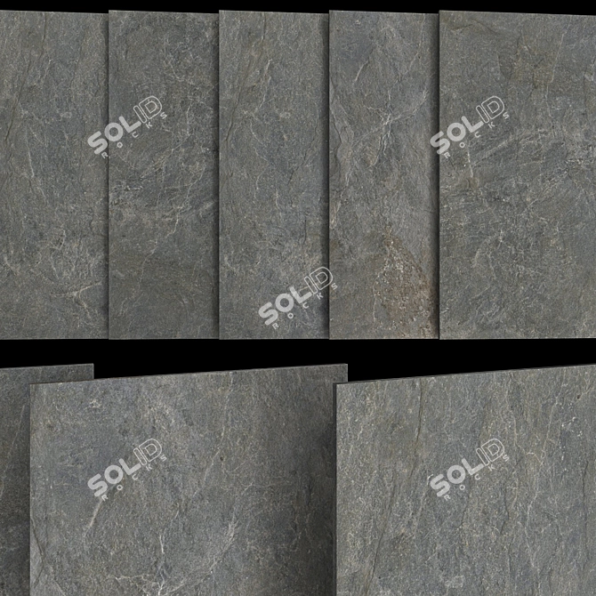 Gray Milestone Porcelain Tile 3D model image 1