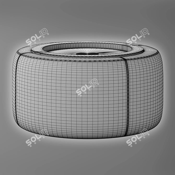 Boucle Storage Ottoman: Grover 36 3D model image 4