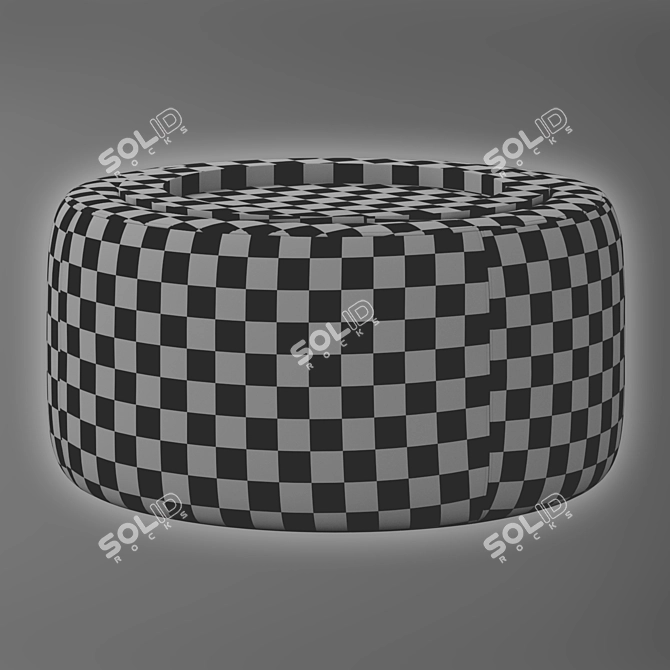 Boucle Storage Ottoman: Grover 36 3D model image 5