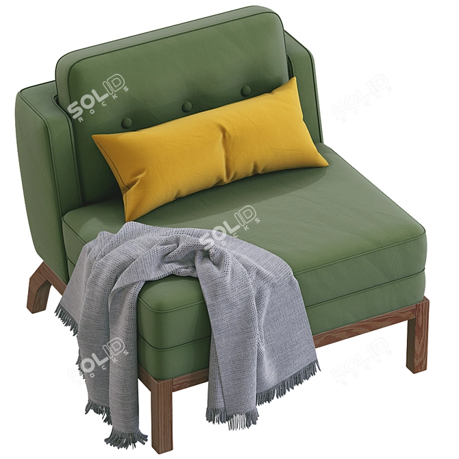 Modern Stylish Armchair Carlo 3D model image 2