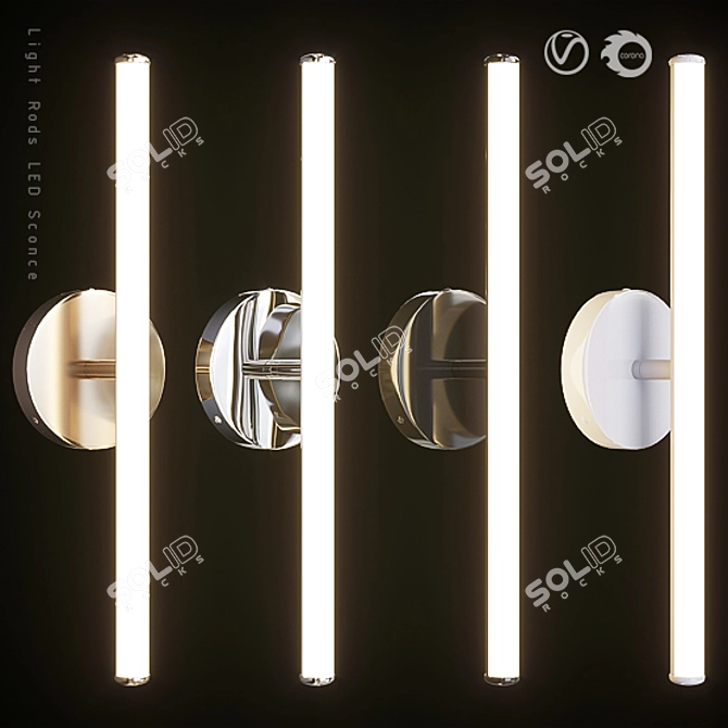 Title: Illuminate Your Space With Light Rods 3D model image 2