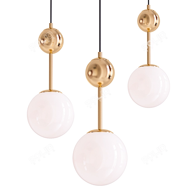 - Minimalist Opaline Glass Pendant  3D model image 1