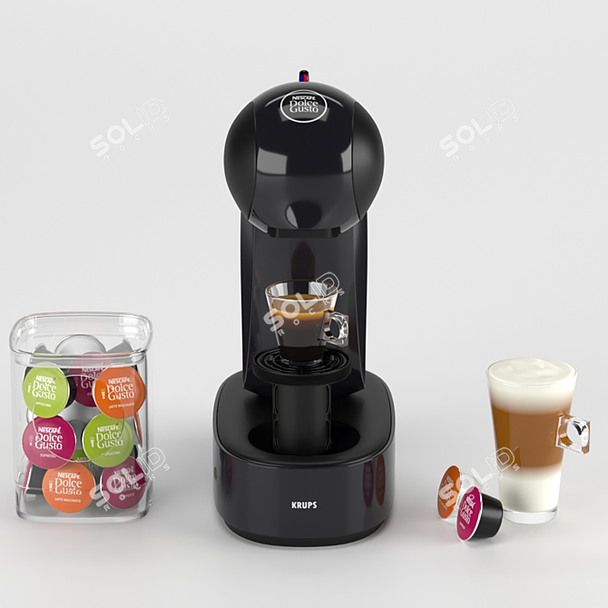 Compact Coffee Machine Nescafe Dolce Gusto 3D model image 3