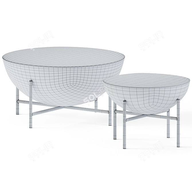 Darbuka Coffee Tables - CB2 3D model image 3