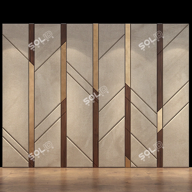 Modern Wall Panel 36 3D model image 2