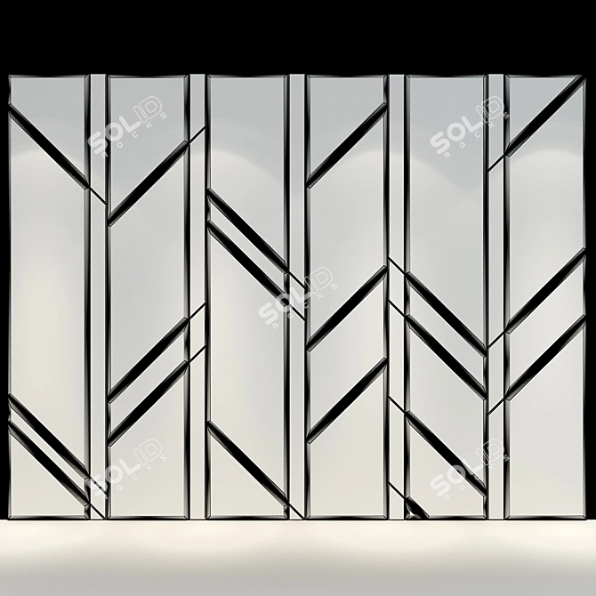 Modern Wall Panel 36 3D model image 3