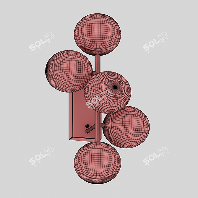 Title: Elegant Airy Wall Lamp 3D model image 3