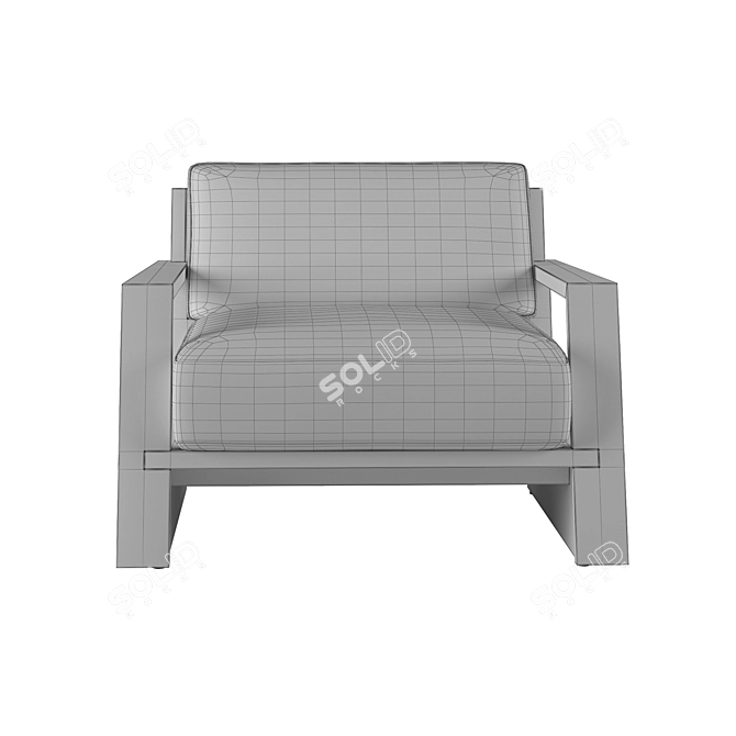 Luxurious RH TROPEA Lounge Chair 3D model image 5