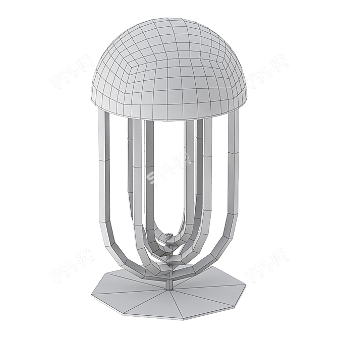 Elegant Black Table Lamp by Delightfull 3D model image 2