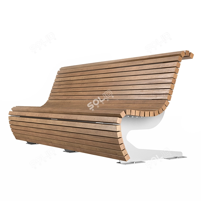 Title: Green Line Bench by Punto Group 3D model image 1