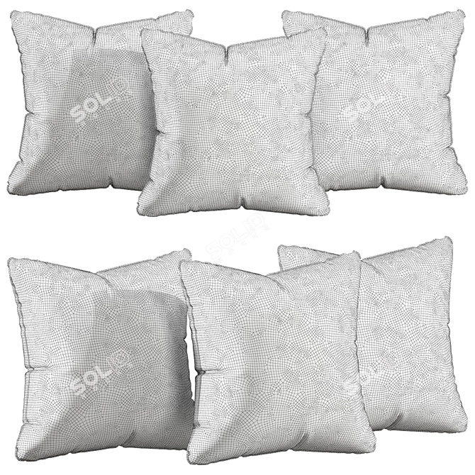 Exquisite Comfort: Luxury Pillows 3D model image 2