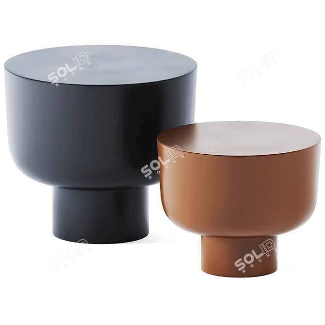 Sleek Tambor Coffee Tables 3D model image 1