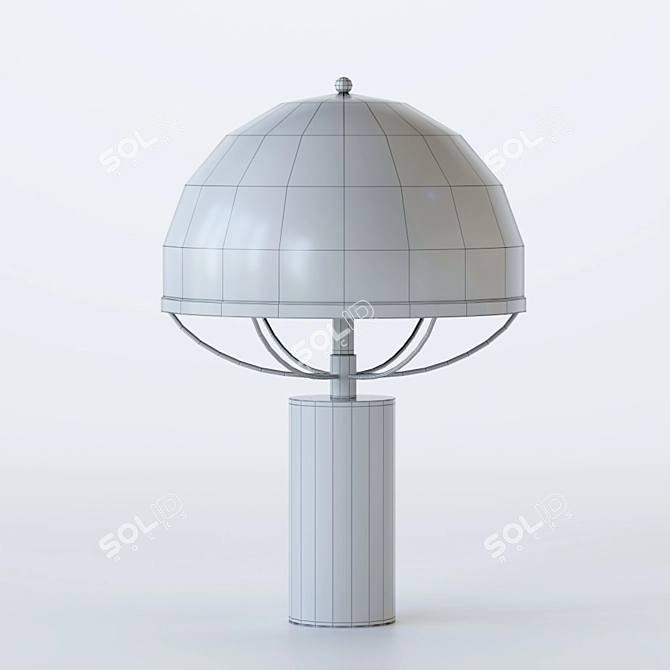 Modern Marble Umbrella Table 3D model image 3