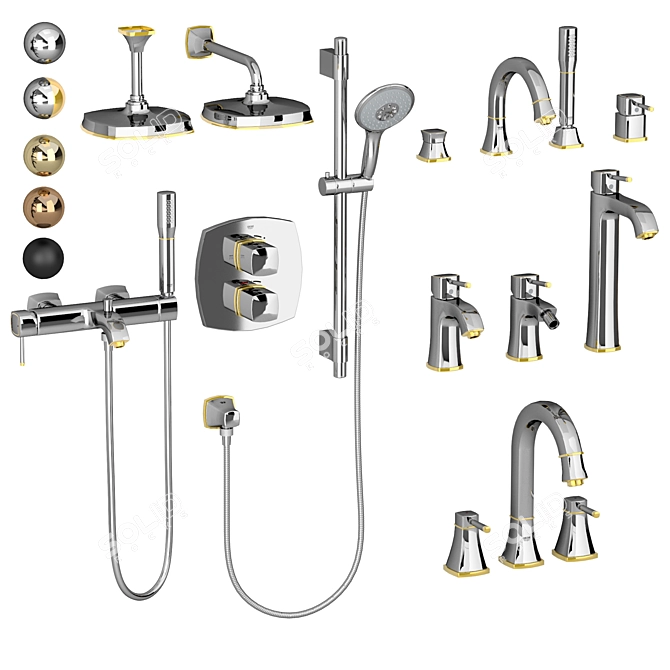 Grohe Grandera Bathroom Set 3D model image 1