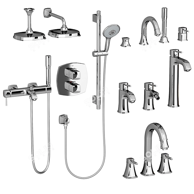 Grohe Grandera Bathroom Set 3D model image 2