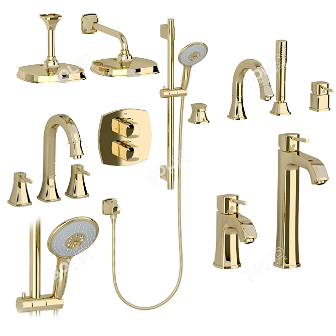 Grohe Grandera Bathroom Set 3D model image 3