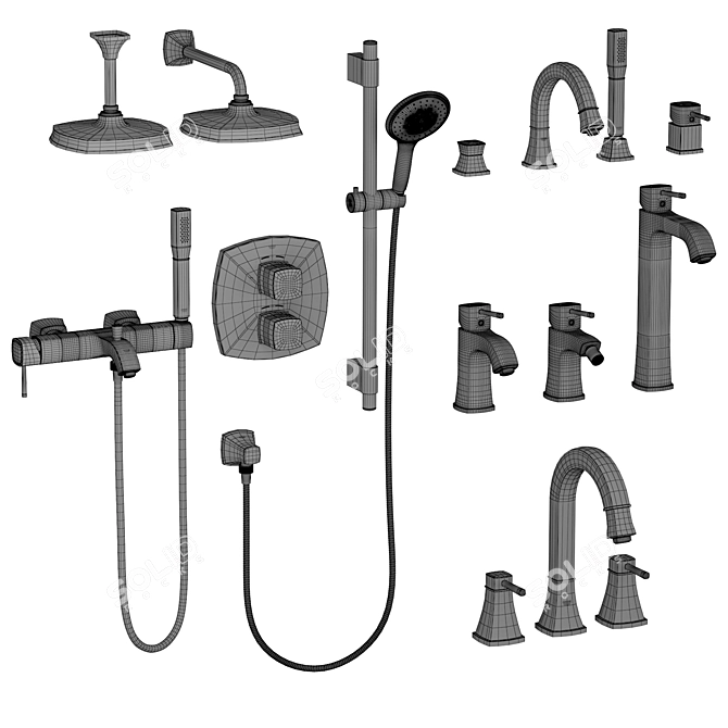 Grohe Grandera Bathroom Set 3D model image 6