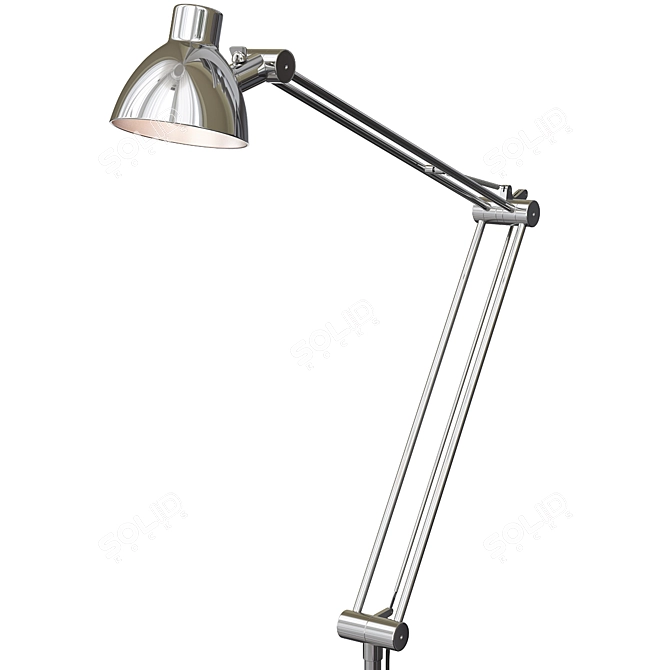 Antifoni Nickel Floor Reading Lamp 3D model image 4