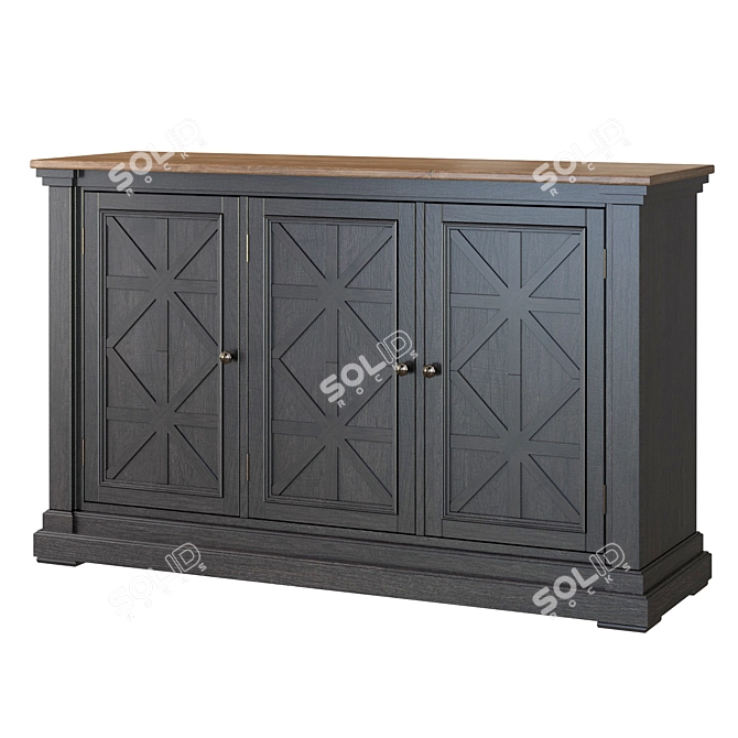 Rustic Tyler Creek Buffet 3D model image 1
