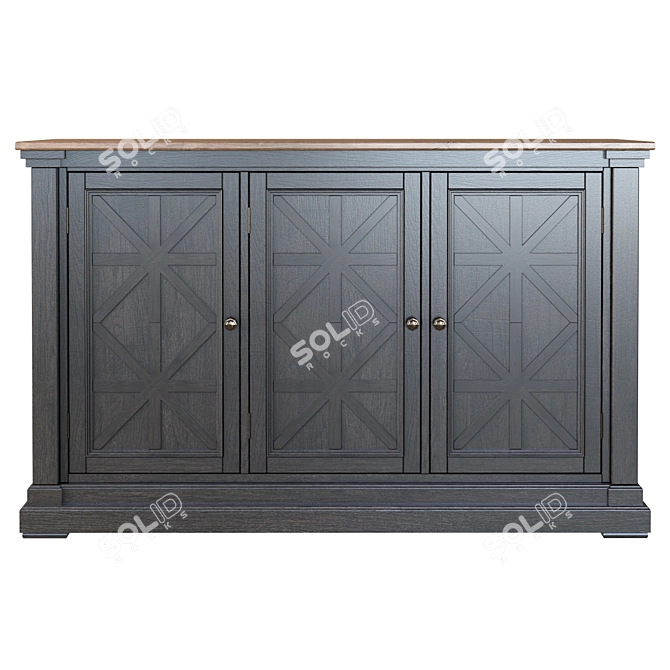 Rustic Tyler Creek Buffet 3D model image 2