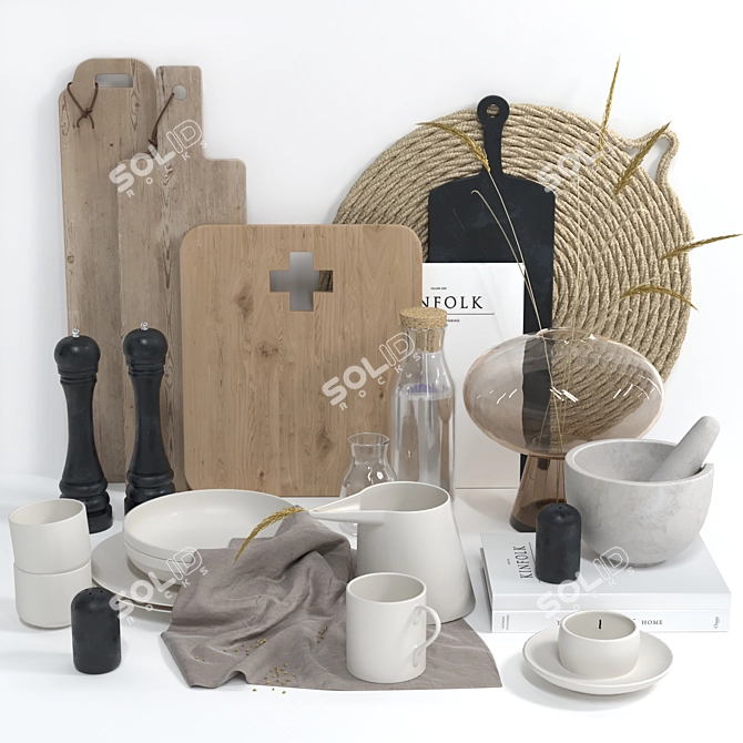 Kitchen Delight Decor Set 3D model image 10