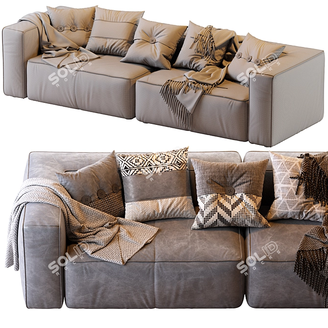 Mello Taos Brown Corner Sectional 3D model image 5