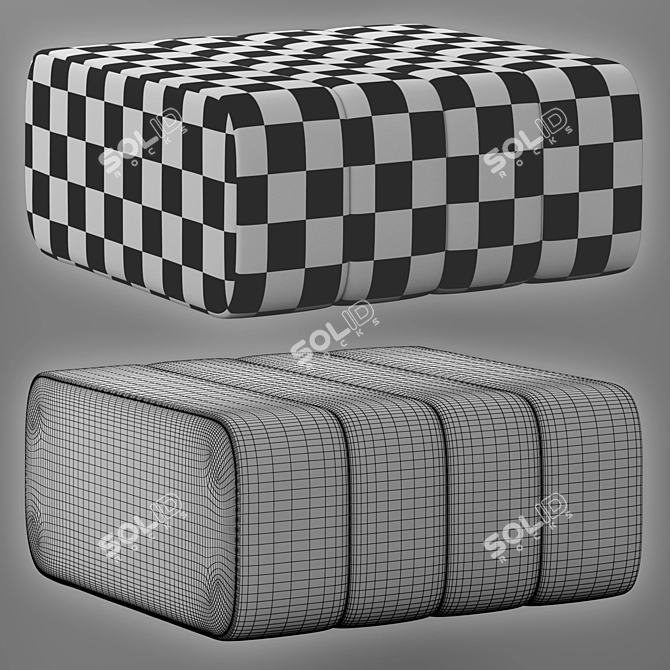 Cooper 36 Boucle Ottoman: Sleek and Stylish 3D model image 3