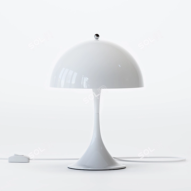 Nordic Glass Mushroom Lamp 3D model image 1