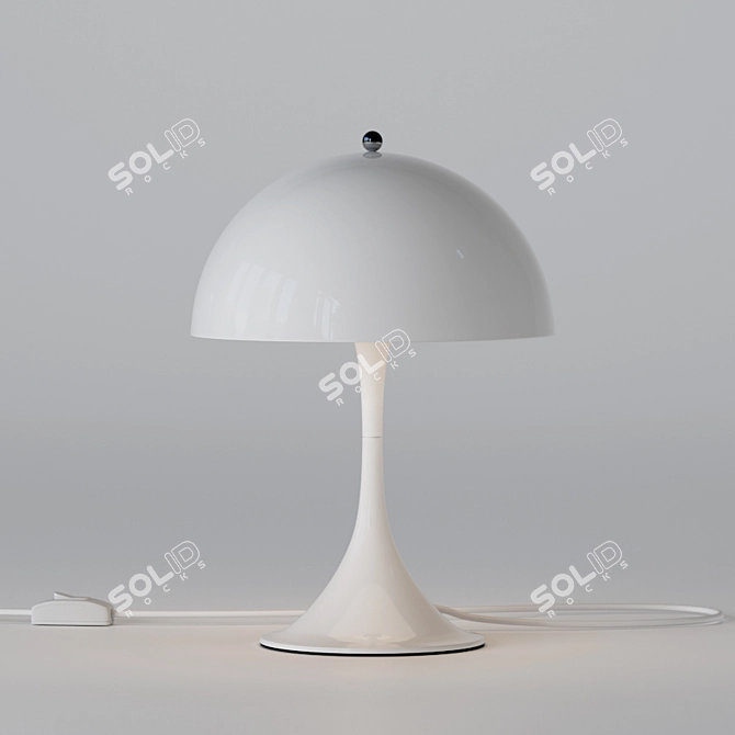 Nordic Glass Mushroom Lamp 3D model image 2