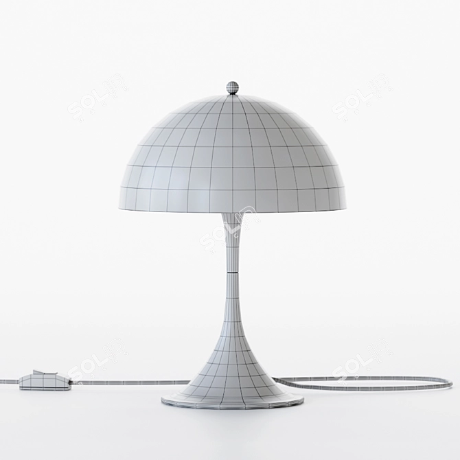 Nordic Glass Mushroom Lamp 3D model image 3
