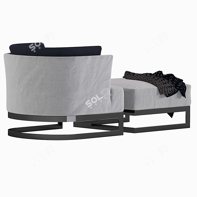 Elegant CERVINO Armchair: Marcel Wolterinck Design 3D model image 4