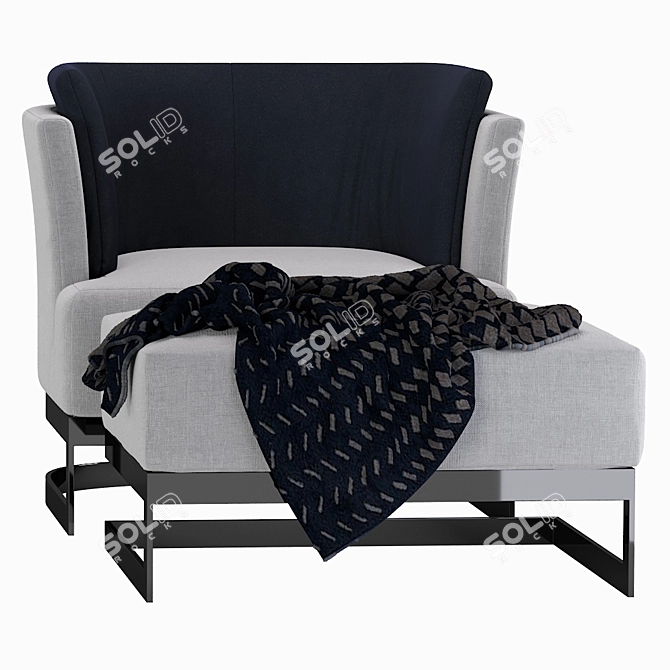 Elegant CERVINO Armchair: Marcel Wolterinck Design 3D model image 6