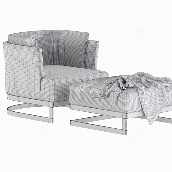 Elegant CERVINO Armchair: Marcel Wolterinck Design 3D model image 7