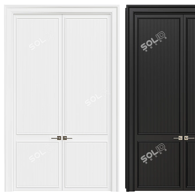 Modern Interior Door: Vray Render 3D model image 1