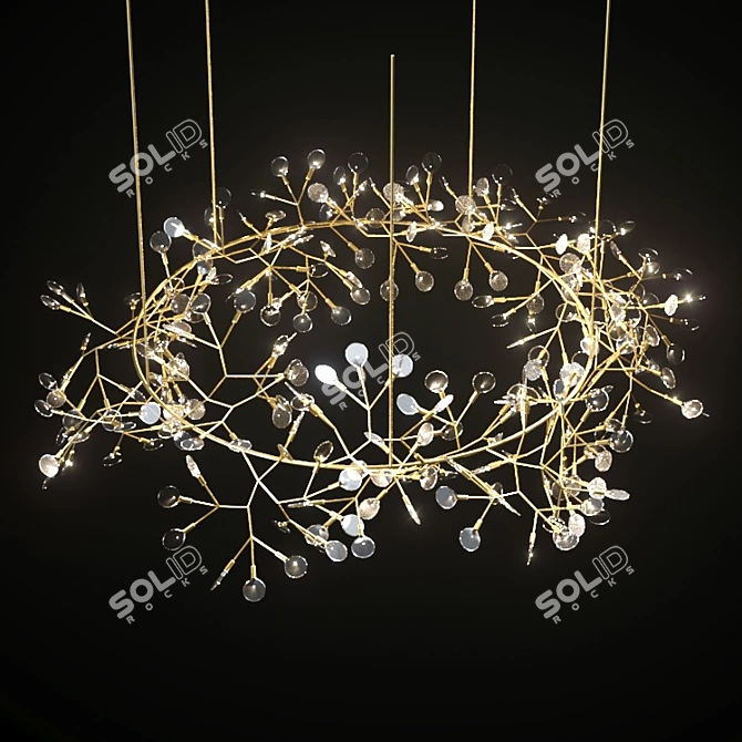 Big O Heracleum Chandelier 3D model image 3