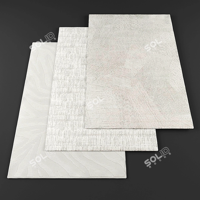 High Resolution Random Rugs Set 3D model image 1