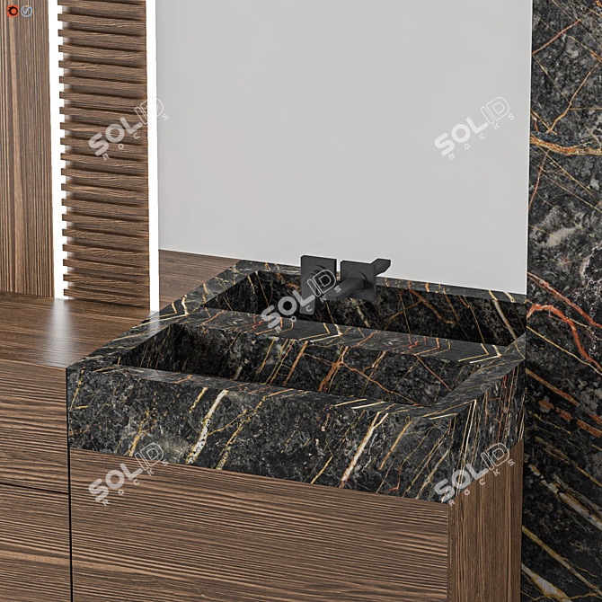 Industrial Vibe Brutal Bathroom 3D model image 4