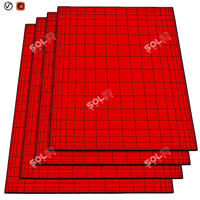 Premium Textured Carpets 3D model image 2