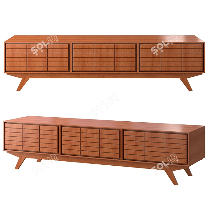 Modern TV Stand Zero - Sleek Design, Spacious Storage 3D model image 1