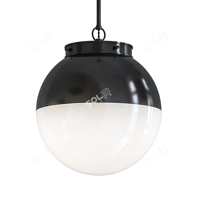 Exquisite Glass Globe Fixture 3D model image 1