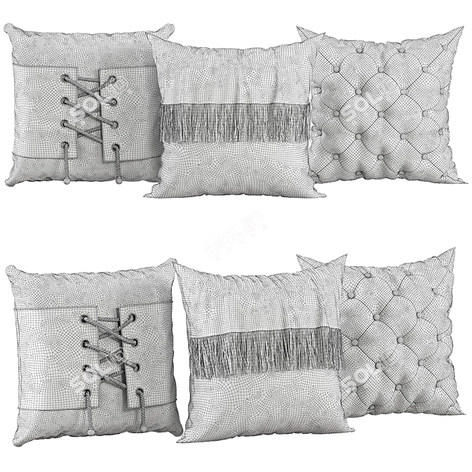 Elegant 2014 Decorative Pillows 3D model image 2